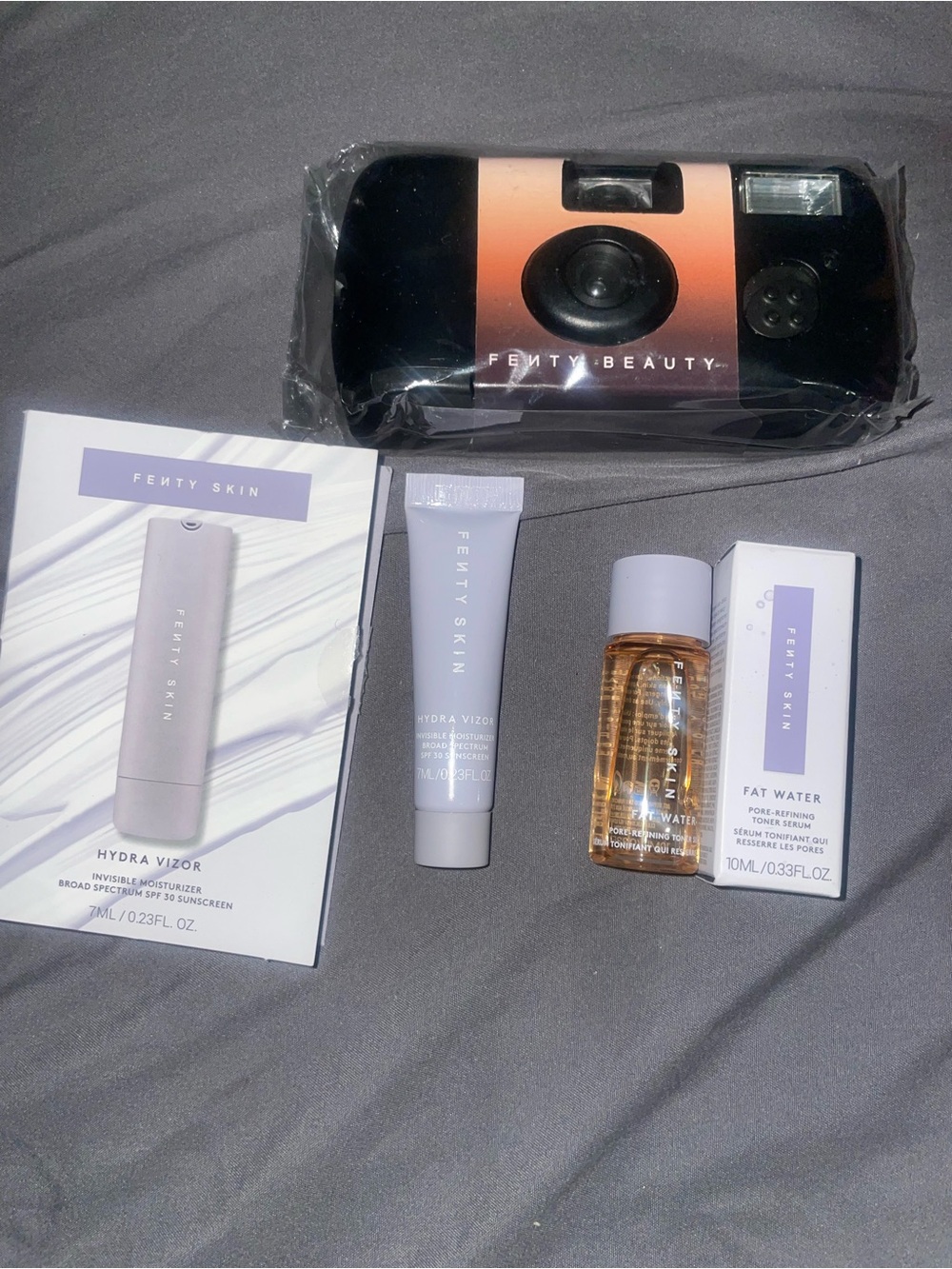 Fenty Beauty single-use disposable 35mm film camera & mini skincare